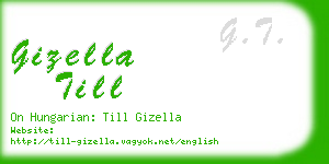 gizella till business card